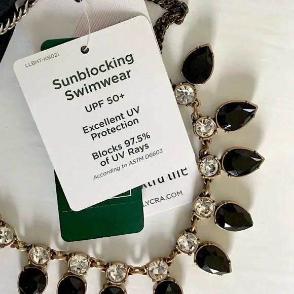 NEW L.L.Bean Luxe Black Swim Bottom Size 16 - Picture 9 of 10